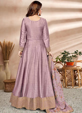 Designer Art Silk Embroidered Anarkali Suit
